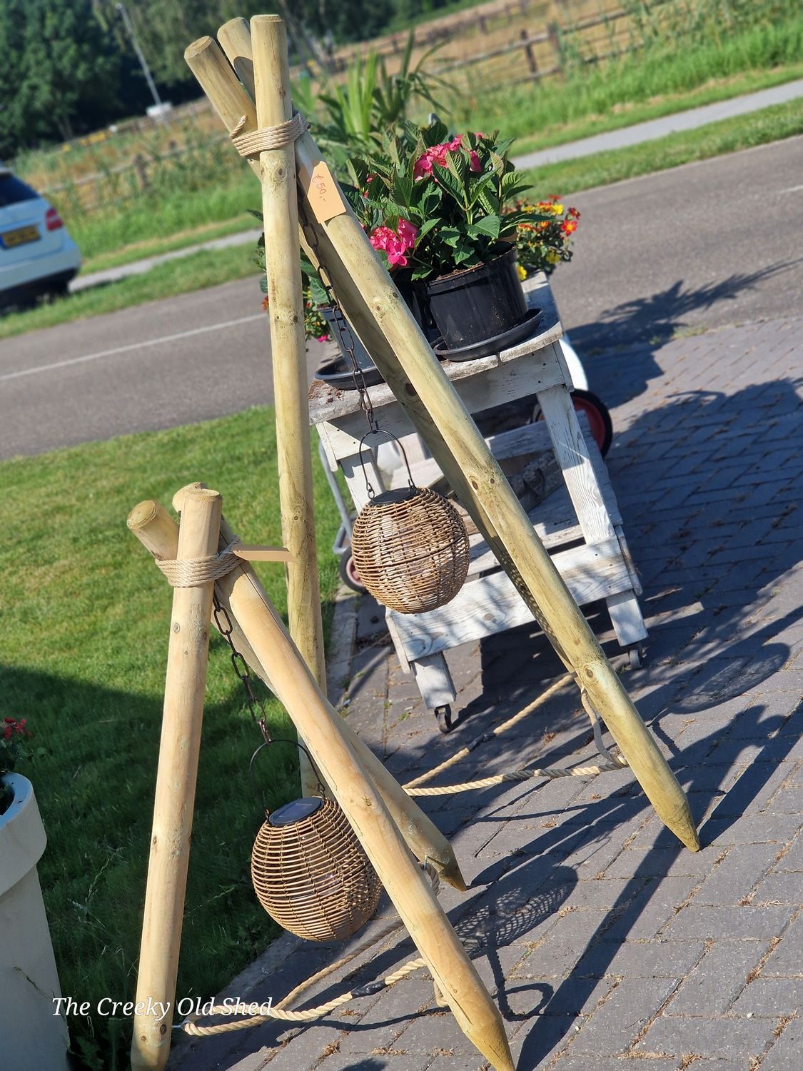 Handgemaakte Driepoot Hout M