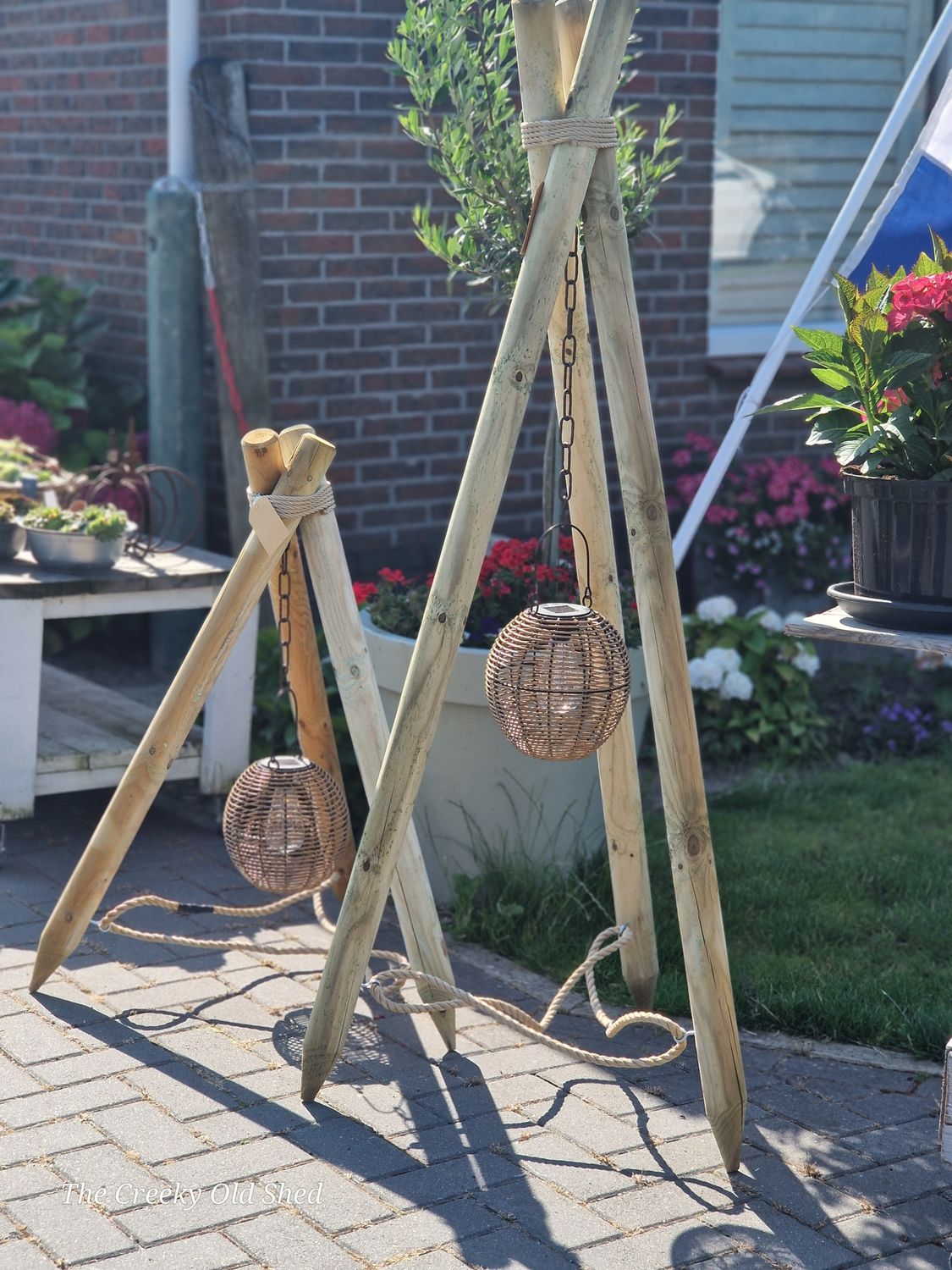 Handgemaakte Driepoot Hout L