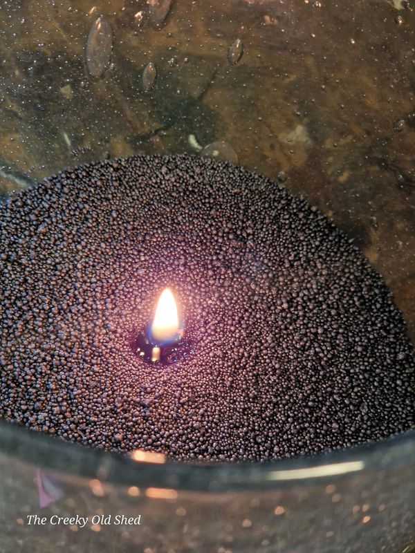 Kaarsen zand pearlssand Candle zwart