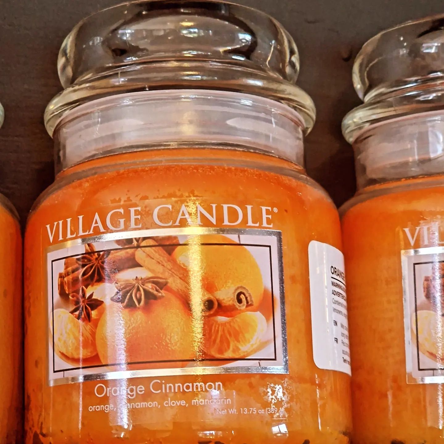 Geurkaars Village candle Medium Jar Orange Cinnamon
