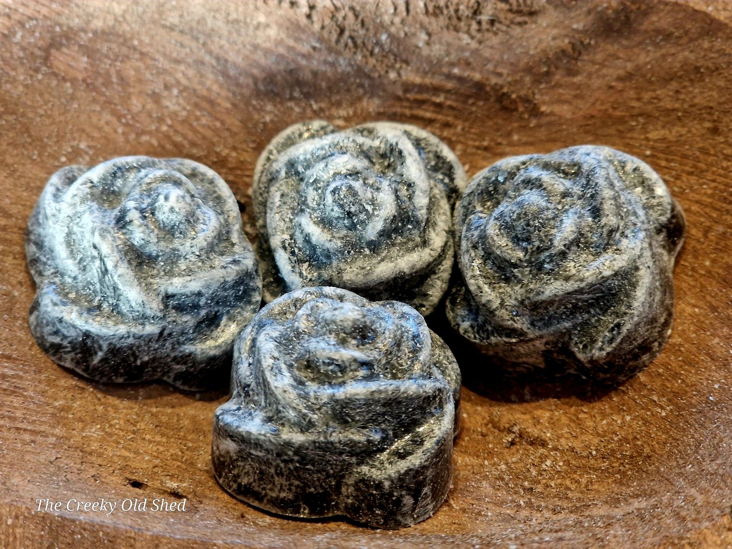 Amber blokjes mini Roos in Organza zakje