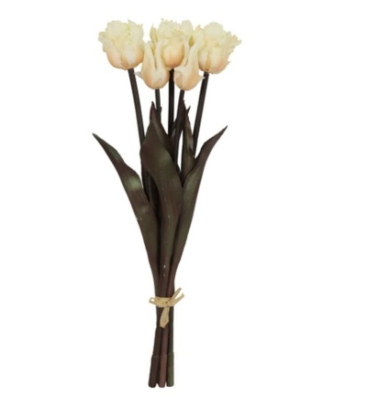Real Touch Kunsttulpen parkiet wit 
