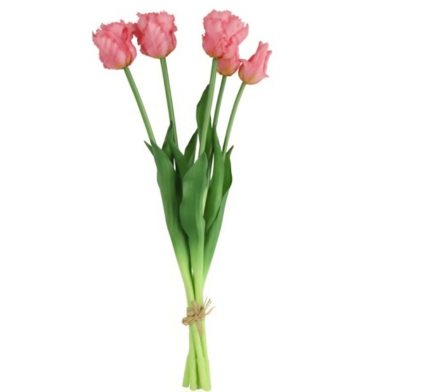 Tulp (parkiet) Boeket Roze,  Real Touch Kunsttulpen