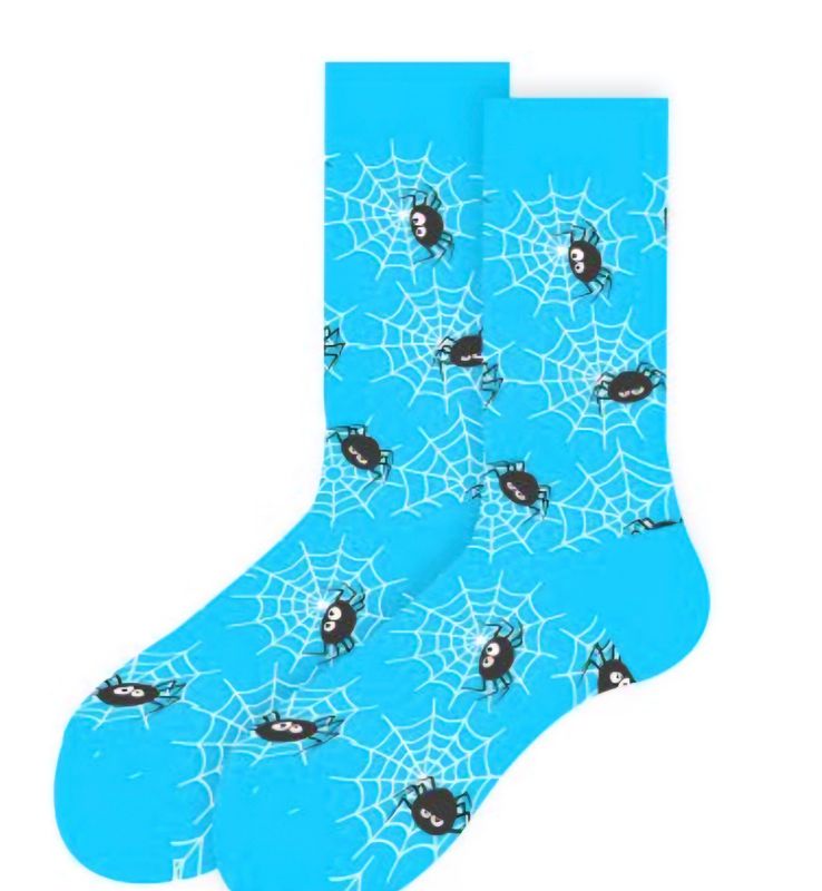 Blije Sokken – Blauwe Spinnensokken (€4,95 per paar, maat 38-44) 🕷️