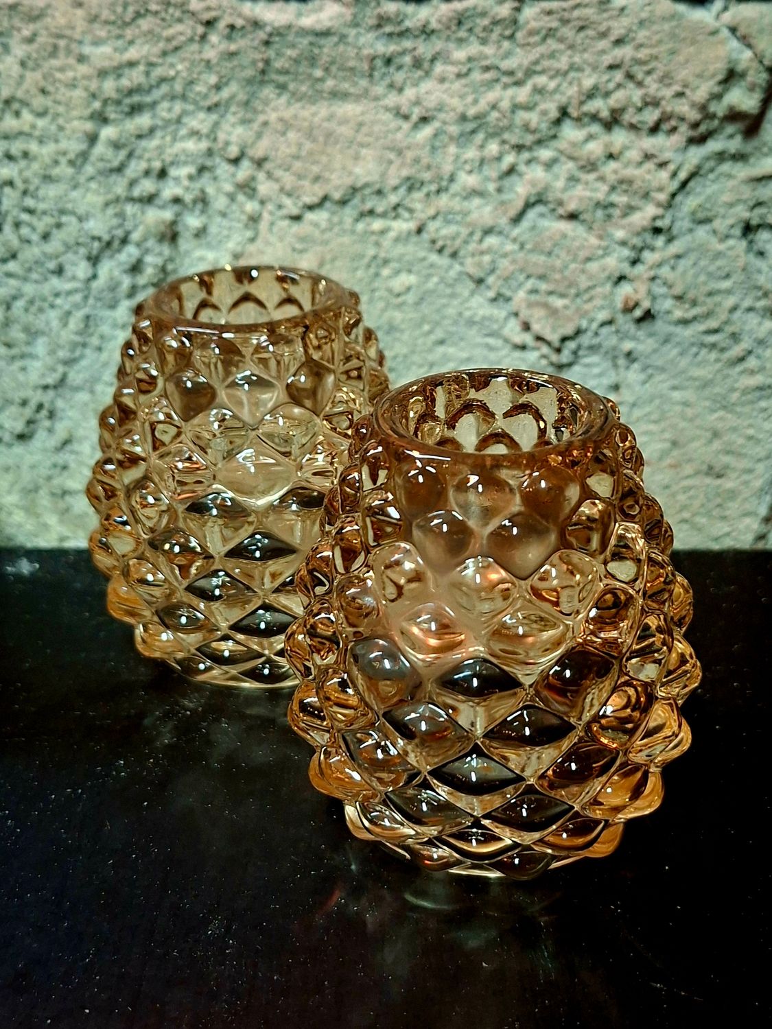 Glazen Dennenappels Dinerkaars Houder