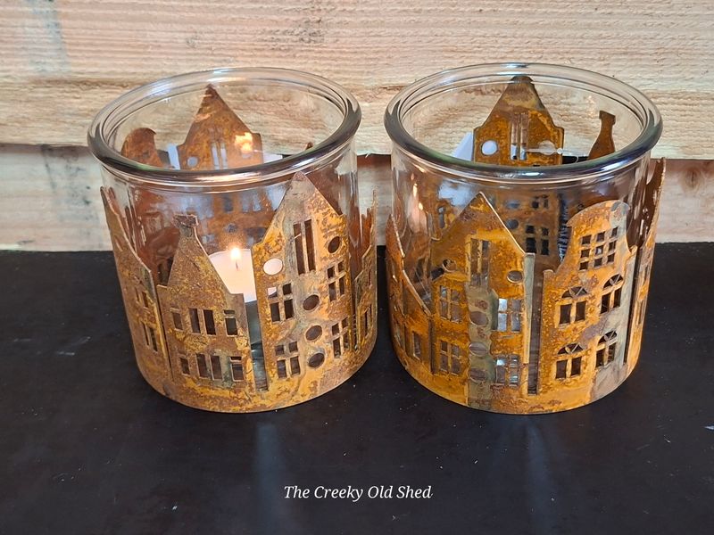 Kandelaar Huis Amsterdam M – Roest (L10 x B10 x H10 cm)