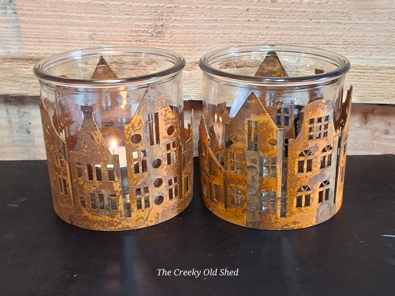 Kandelaar Huis Amsterdam M – Roest (L10 x B10 x H10 cm)