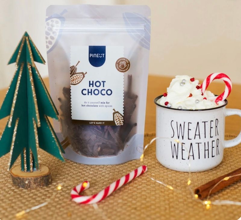 Warme chocolademelk maken | Hot choco pouch | Origineel winter cadeau van Pineut