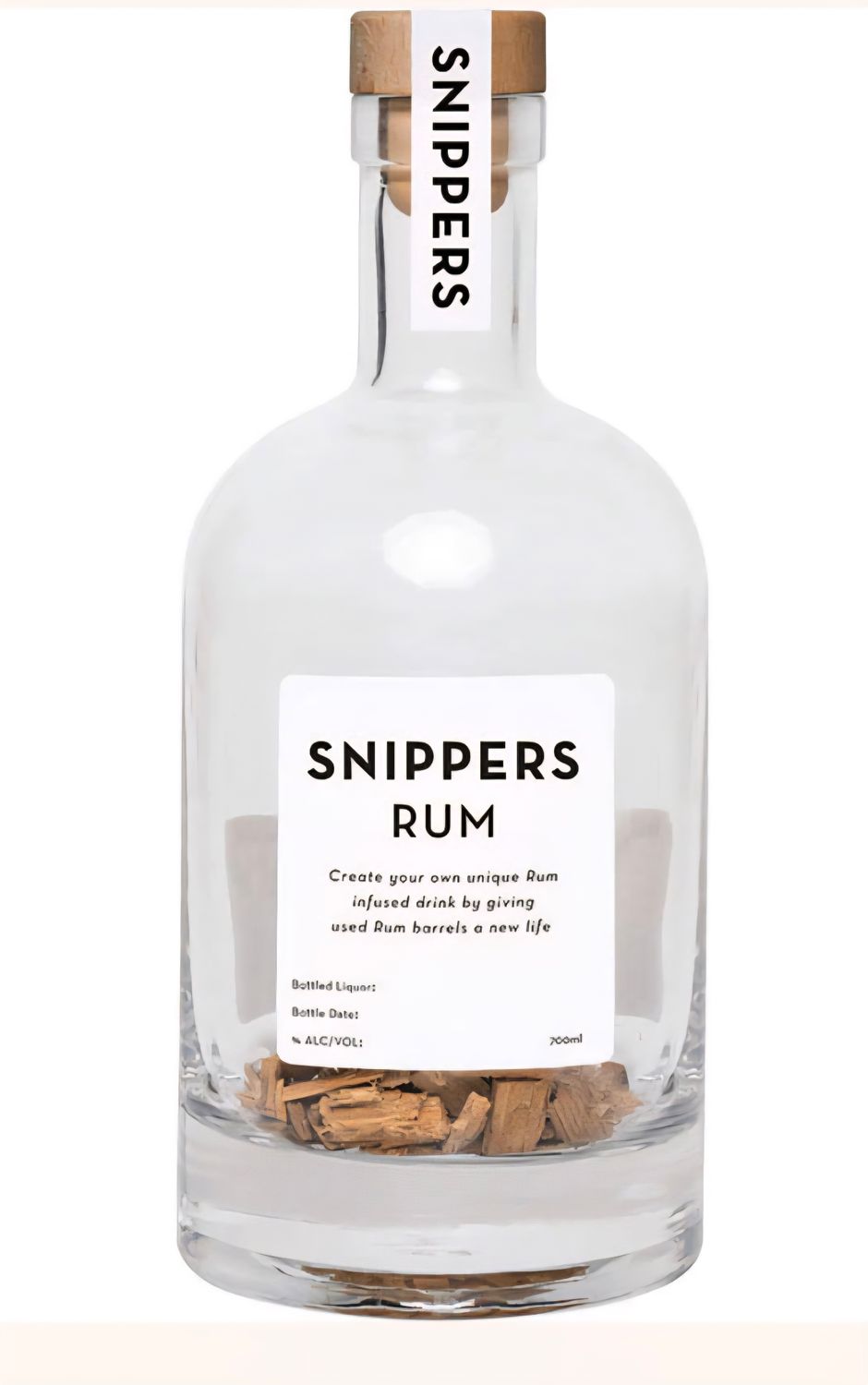 Originals Rum | 700ml | Snippers The Originals: Maak je eigen Barrel-aged Rum. Creëer je eigen rum-achtige drank met onze houtchips uit gebruikte rumvaten.