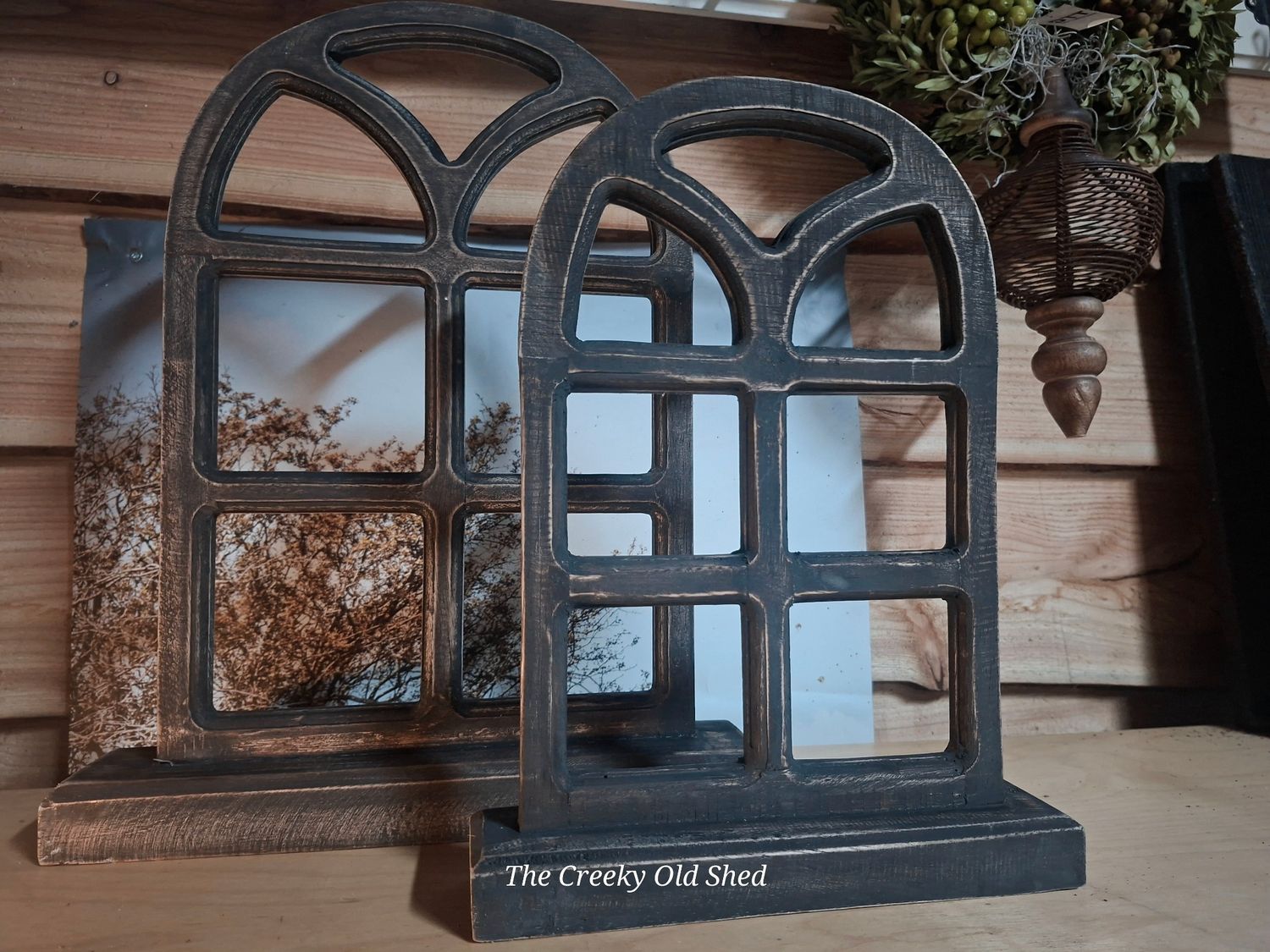 Setje houten stalramen L &amp; M