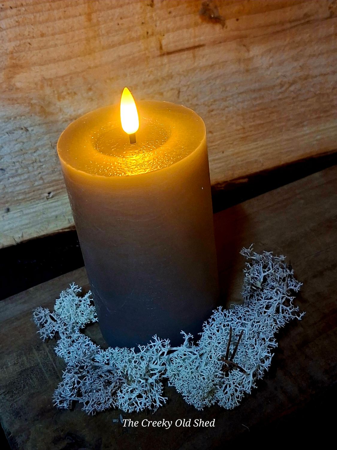 Country Field Stompkaars Ø7,5 cm LED – Grijs – 12,5 cm hoog