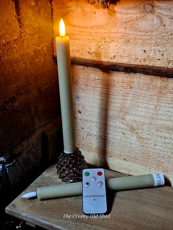 Dinerkaars LED Taupe L (set) – met afstandsbediening