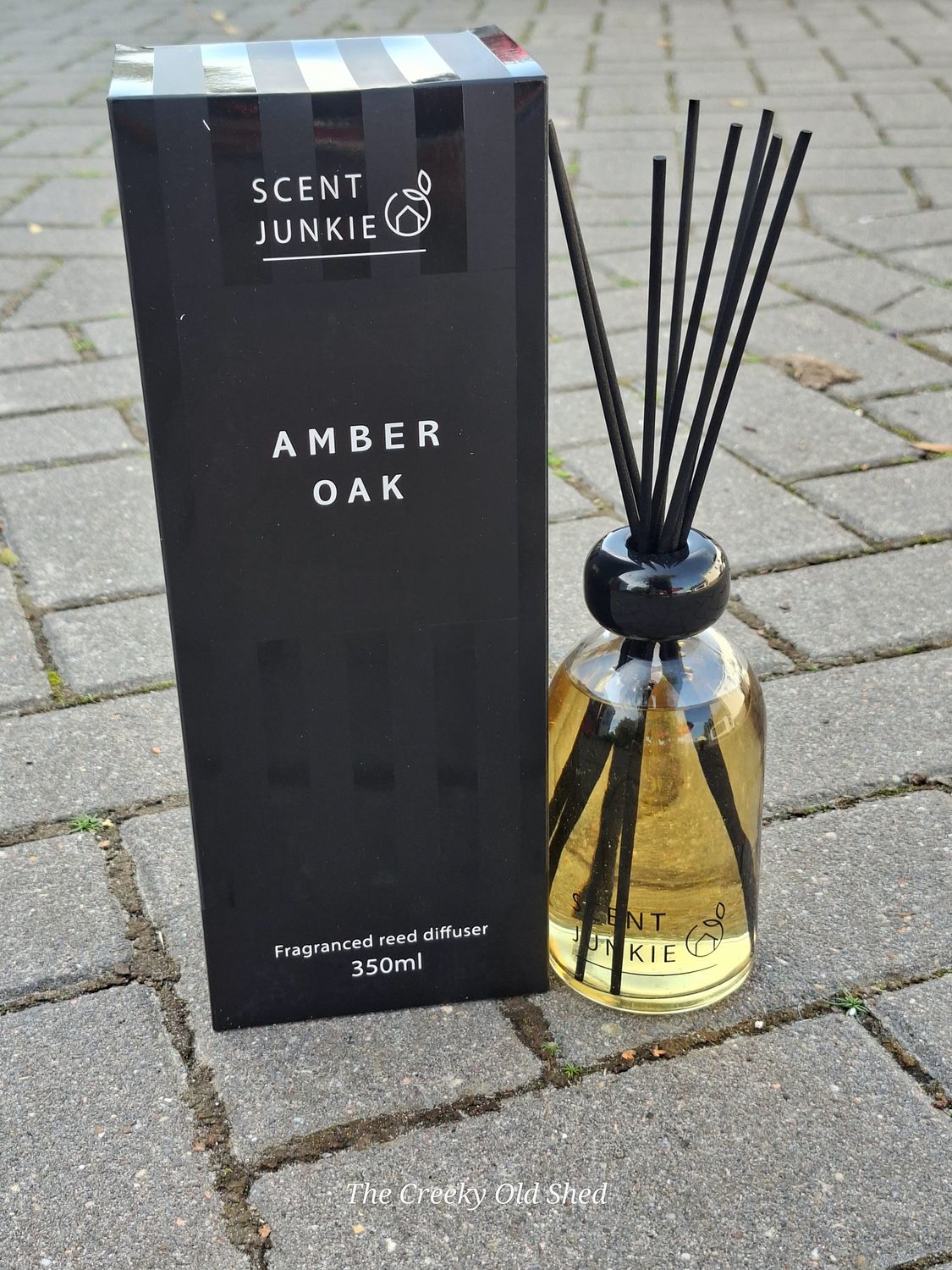 🌿 Scentjunkie Geurdiffuser 350ml – Amber Oak