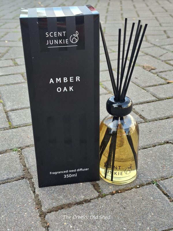 🌿 Scentjunkie Geurdiffuser 350ml – Amber Oak