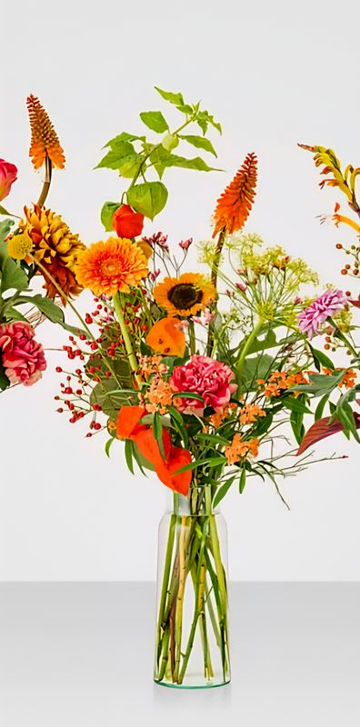 BOEKET MIDDEL 🌸 Seizoensverrassing – een uniek boeket vol kleur en liefde
