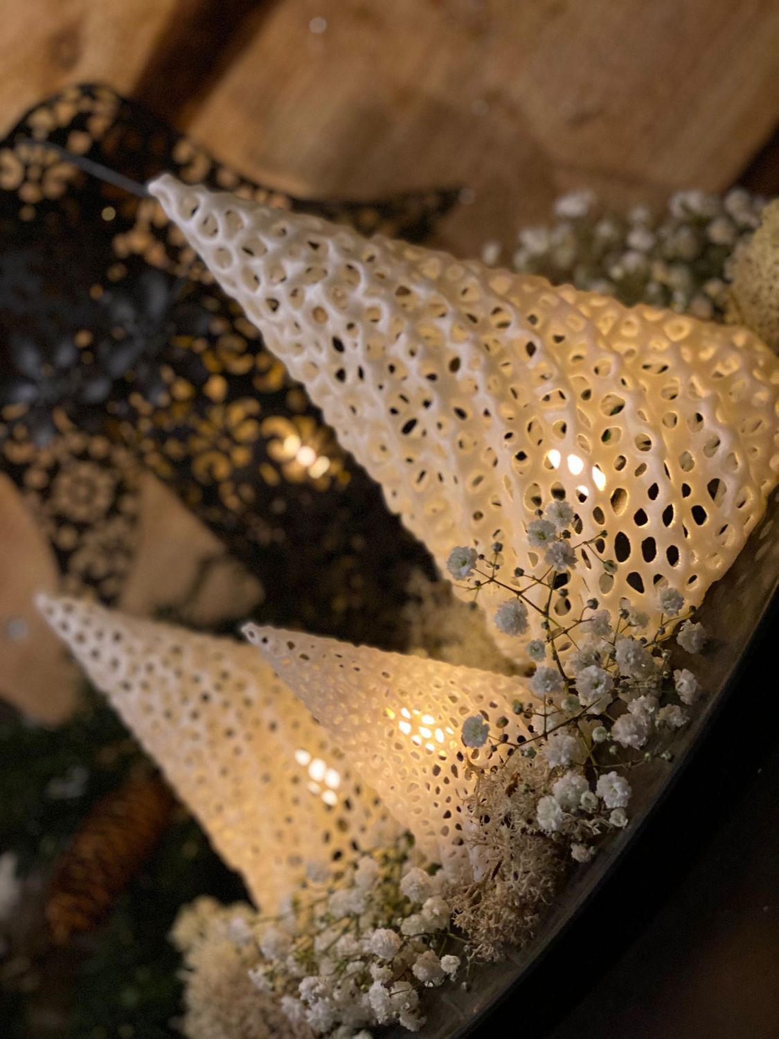 🌲 Set van 3 Unieke Kerstboompjes – Handgemaakt &amp; 3D-geprint