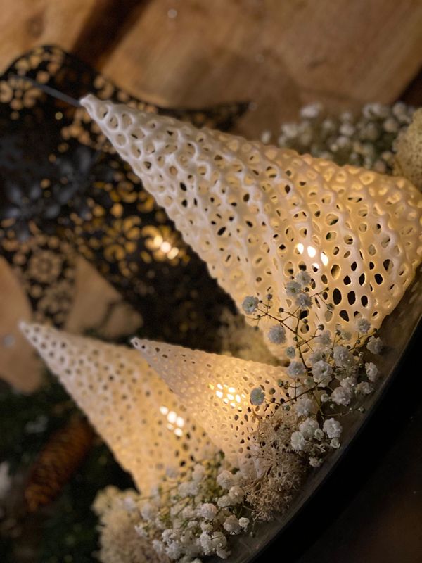 🌲 Set van 3 Unieke Kerstboompjes – Handgemaakt &amp; 3D-geprint