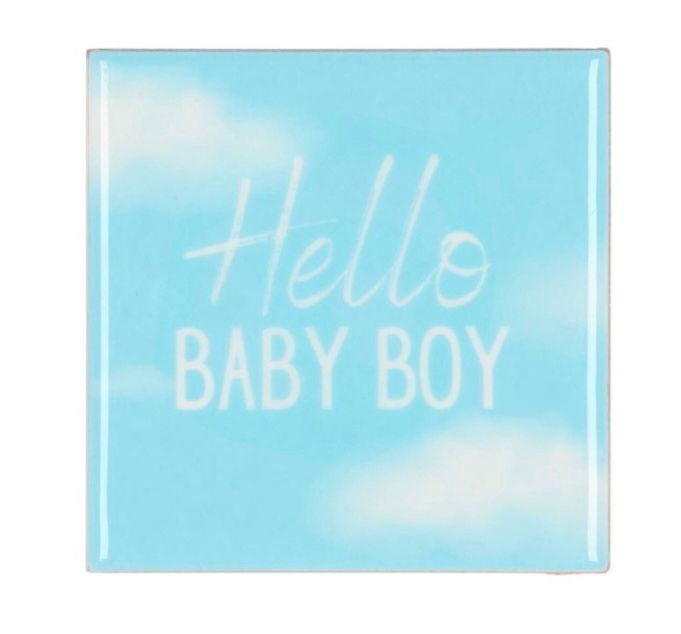 👶 Tegeltje – “Welcome Baby Boy”