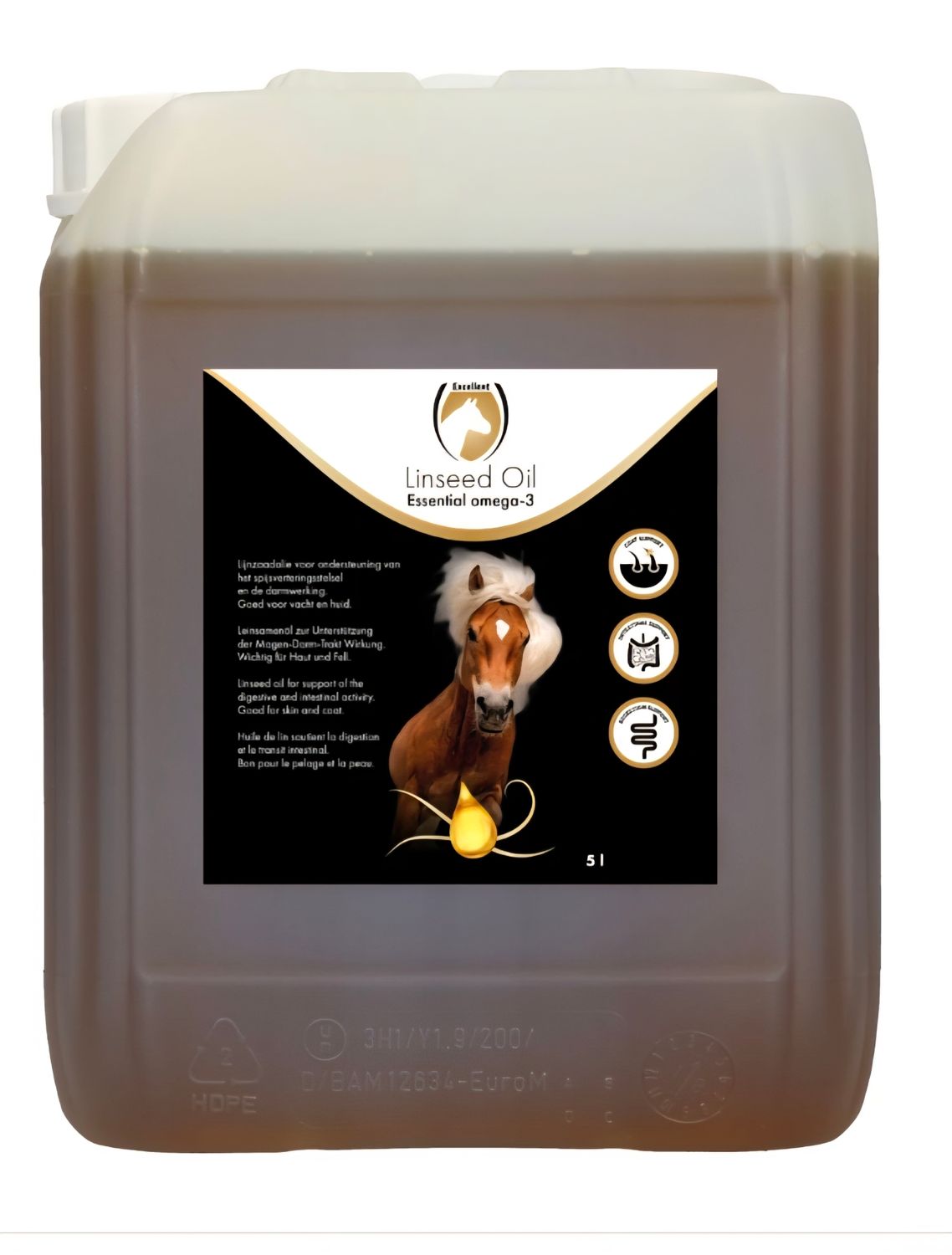 🐴 Excellent Horse Linseed Oil – Lijnzaadolie (5 liter)
