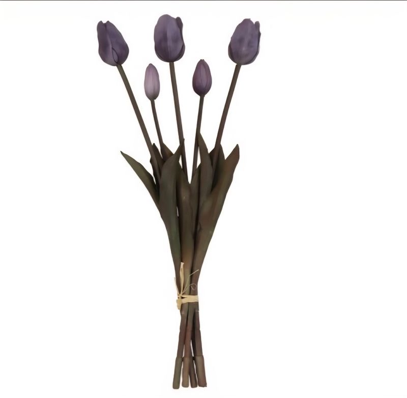 Real Touch kunsttulpen – paars(5 stelen) €6,95 per bos