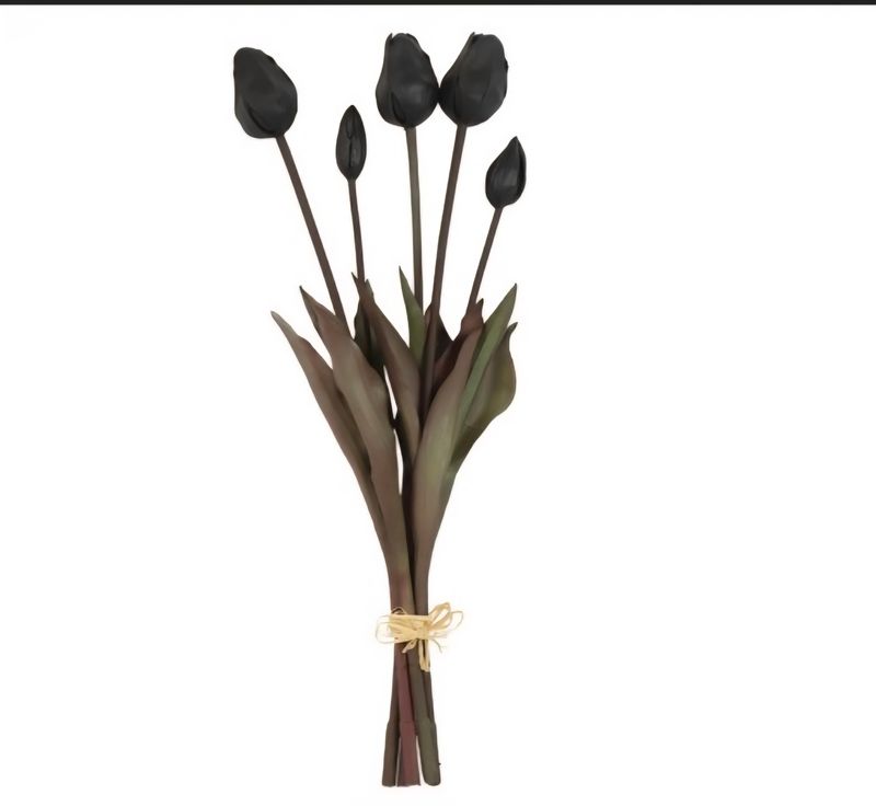 Real Touch kunsttulpen – Zwart (5 stelen) €6,95 per bos