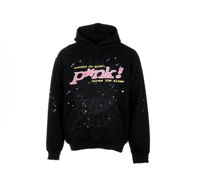 Sp5der P*NK Hoodie Black