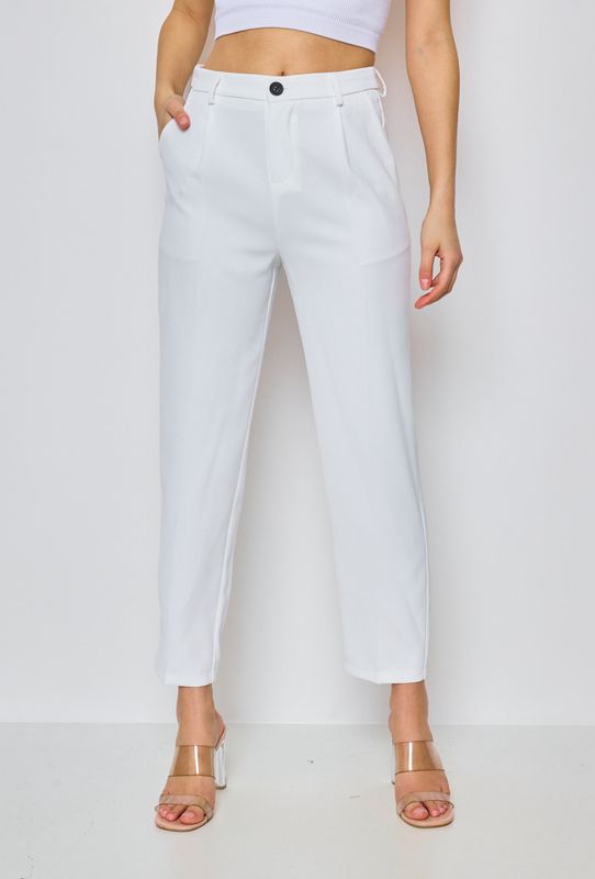 The Mia Trouser in White