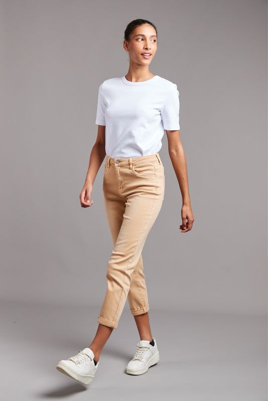 Toxik Boyfriend Jeans In Camel