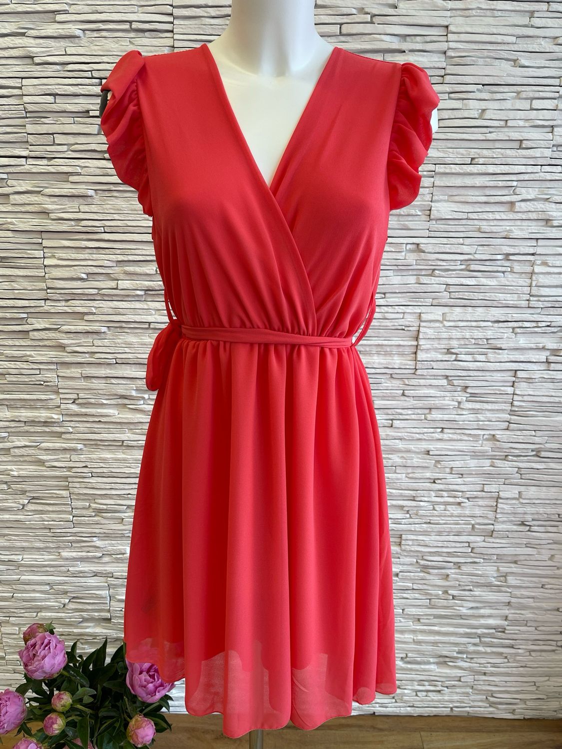 The Abigail Dress in Coral