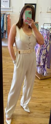 Jodie Jumpsuit In Beige