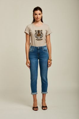 Toxik Boyfriend Jeans In Mid Wash Denim