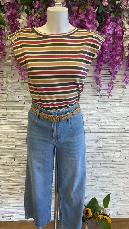 The Reece Diamanté  Stripe Tee
