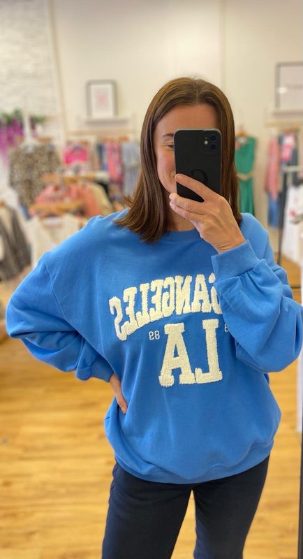 The LA Sweatshirt in Cornflower Blue