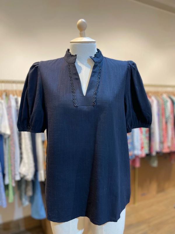The Leisha Cap Sleeve Blouse