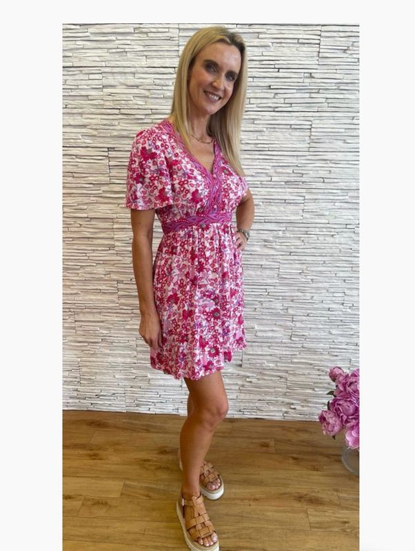 The  Fuchsia  Paisley Sun Dress