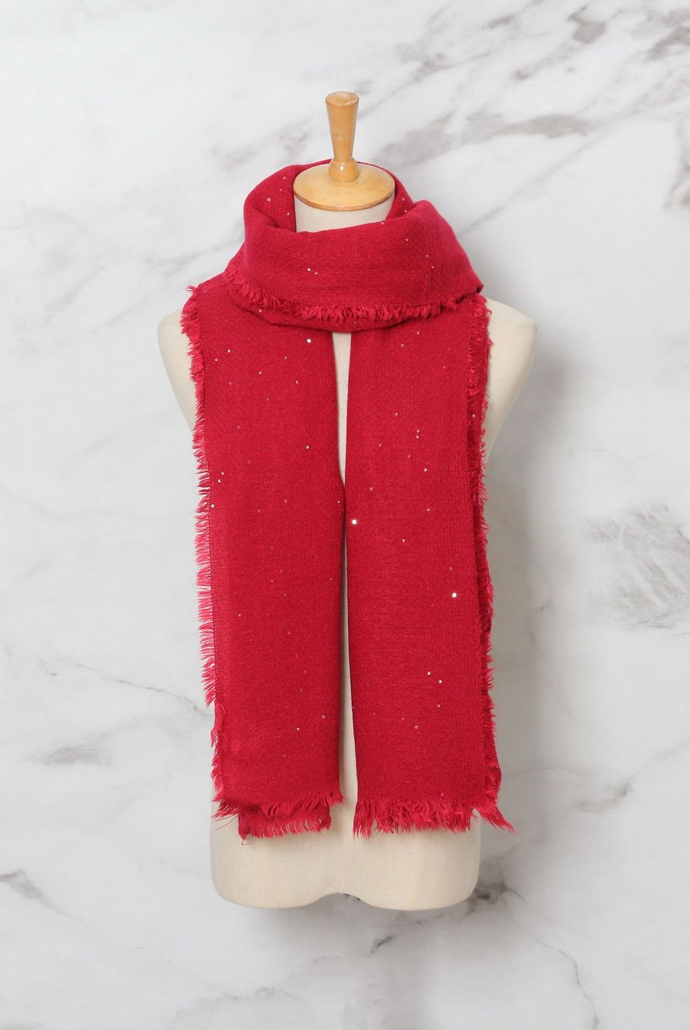 The Red Sparkle Scarf