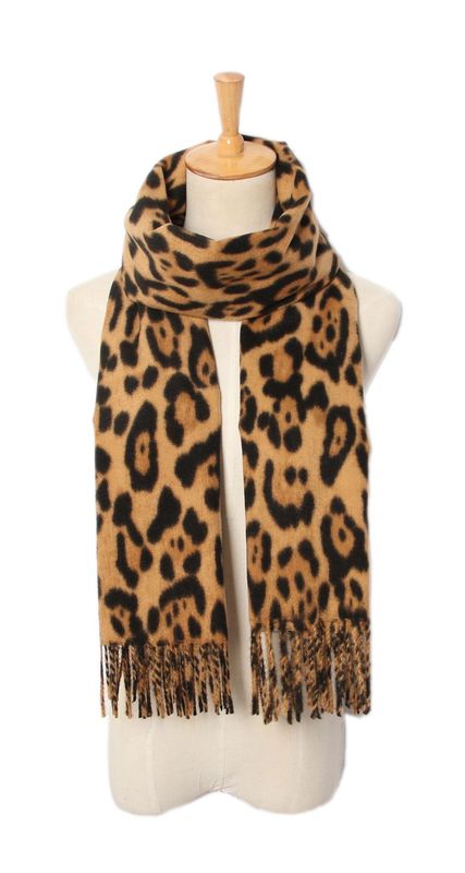 The Leopard Print Scarf In Brown
