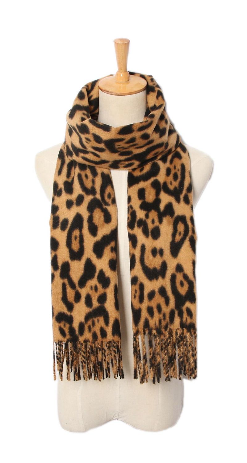 The Leopard Print Scarf In Brown