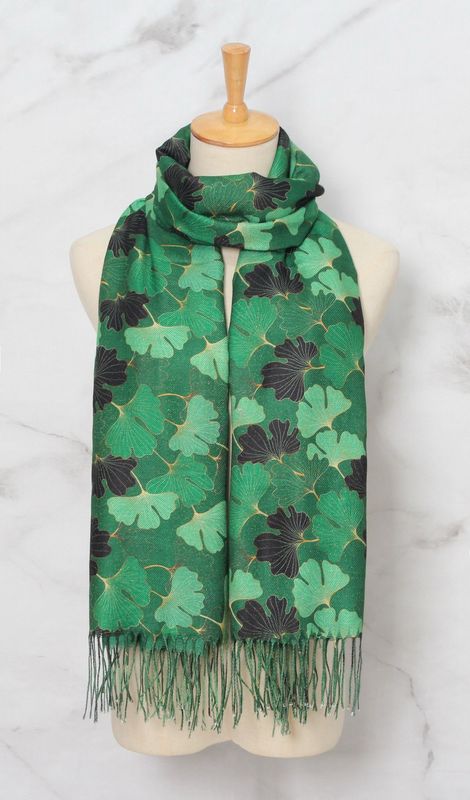 The Leaf Scarf In Green