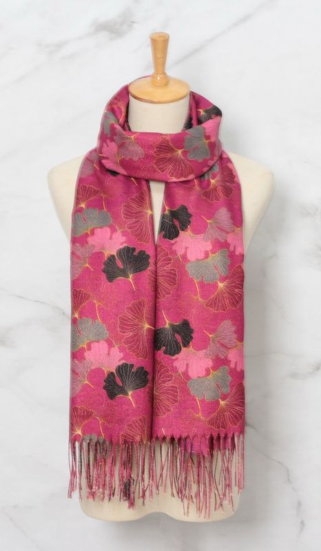 The Leaf Scarf In Red