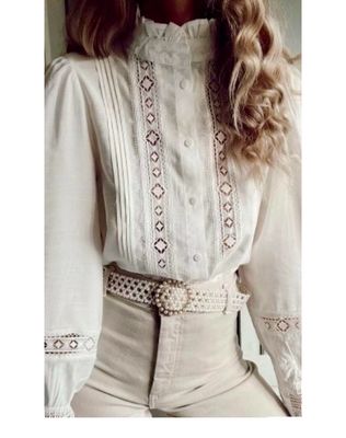 The Lilibeth Blouse In Winter White