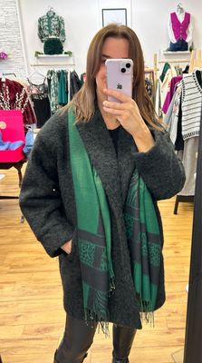 The Lilah One Button Winter Coat In Black
