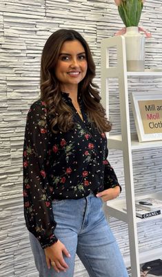 The Megan Ditsy Floral Blouse
