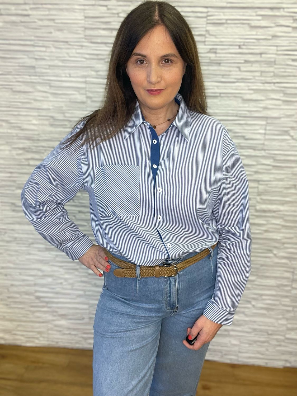 The Pinstripe Boyfriend Shirt
