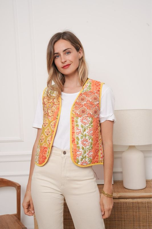 The Fatima Paisley Quilted Waistcoat