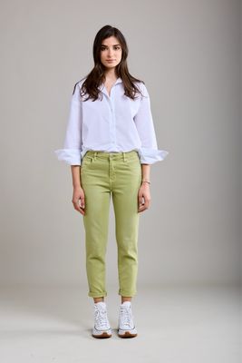 Toxik Boyfriend Jeans In Lime Green