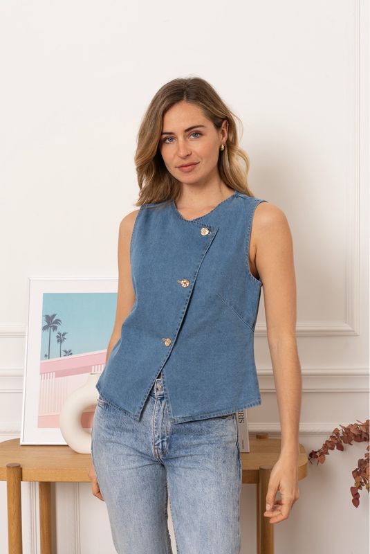The Ella Denim Waistcoat