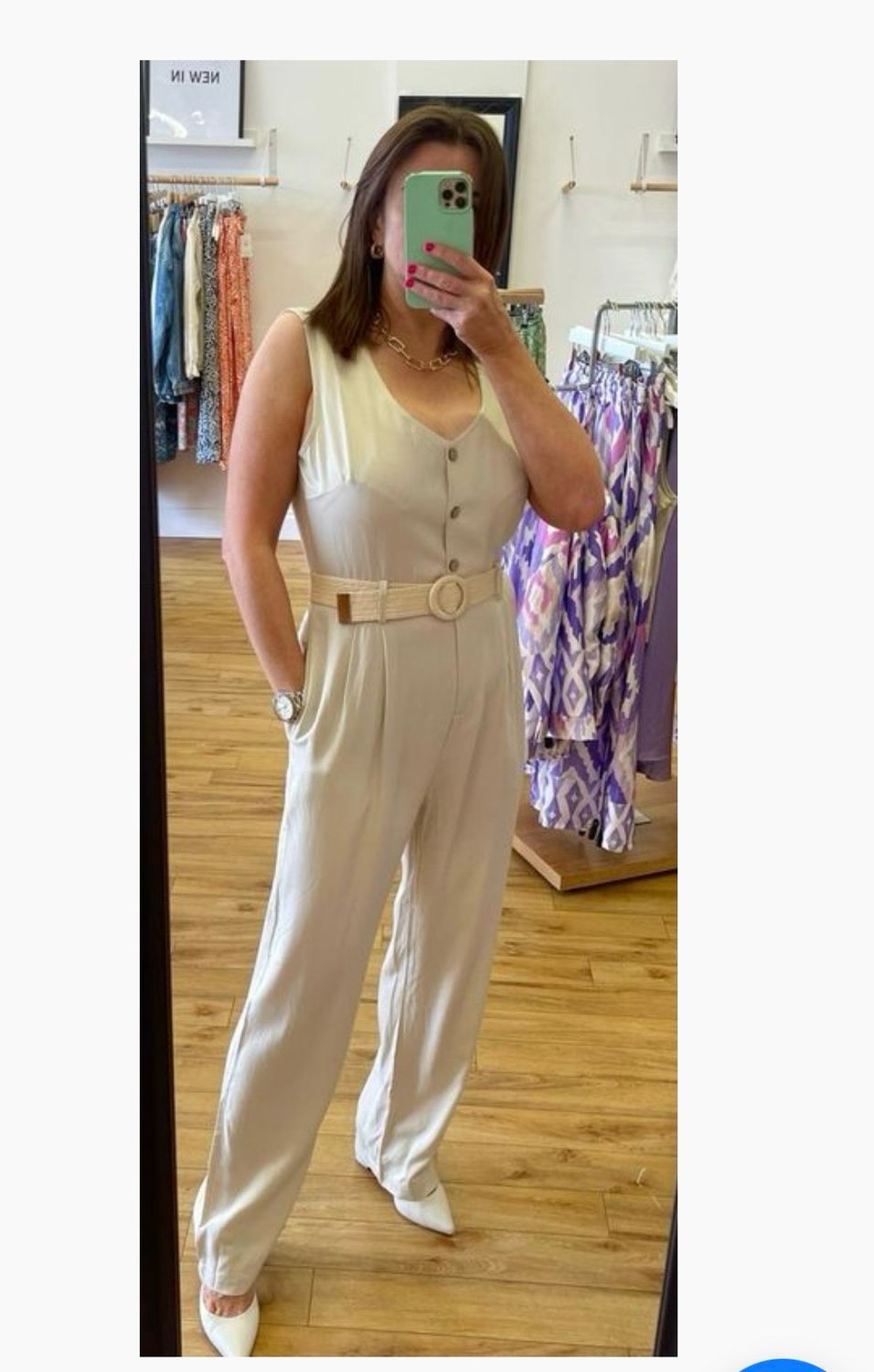 Jodie Jumpsuit In Beige