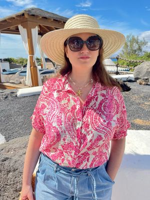 The Charlotte Shirt In Fuchsia Pink
