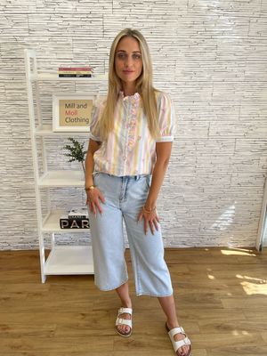 The Stella Blouse In Candy Stripe